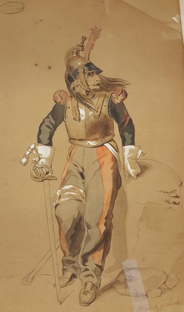 null ECOLE XIXeme siècle

Cuirassier cavalerie lourde, 1er empire, 1859

Encre et...