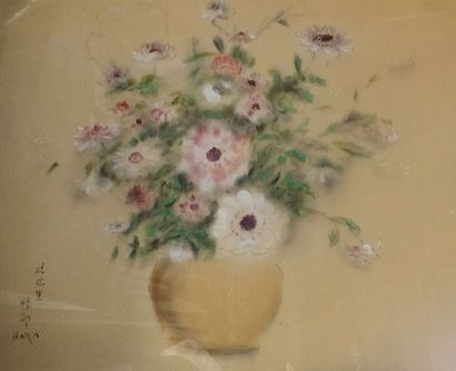 null HARA Kaisaro, circa 1887-1964, 

Bouquet d'anémones, 

aquarelle, gouache et...