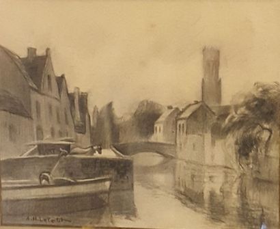 null LE PETIT Alfred Marie (1876-1953)

vue de Bruges

dessin au crayon signé en...