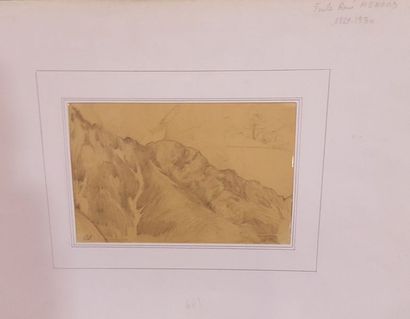 null MENARD Émile René (1861/62-1930)

Montagne

dessin au crayon contrecollé, cachet...