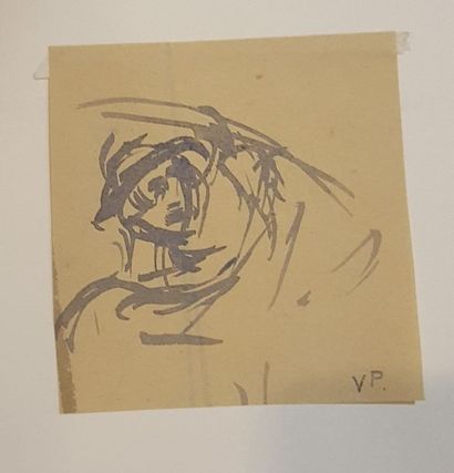 null PROUVÉ Victor (1858-1943)

Homme au chapeau 

Lavis sur papier, monogrammé en...