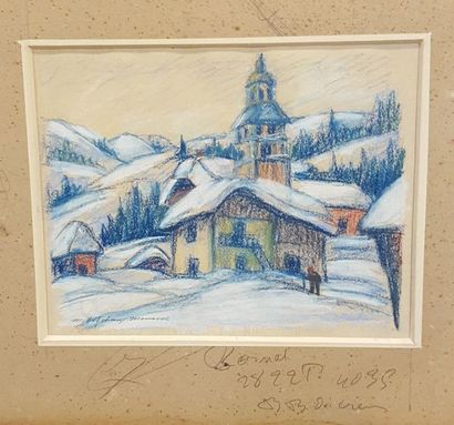 null TROCHAIN-MÉNARD Maurice (XIX-XX)

Village sous la neige, 

crayon gras

Signé...