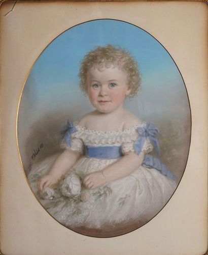 null WABEL C., XIXe siècle

Fillette aux roses blanches, 1821

pastel sur papier...