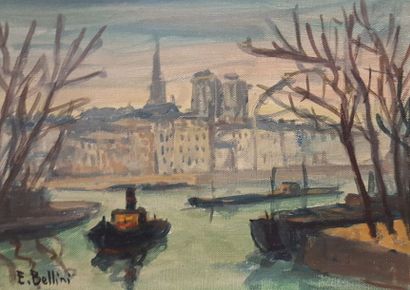 null BELLINI Emmanuel (1904-1989)

Paris, La Seine 

Huile sur toile signée en bas...