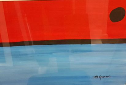 null DEPERROIS Max (né en 1952)

Composition bleue et rouge

Gouache signée en bas...