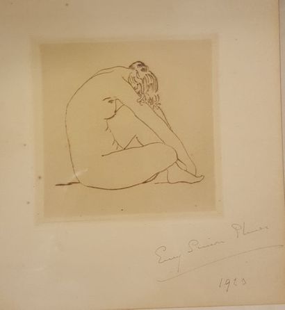 null ECOLE MODERNE [Emy Siméon Plumer (?)]

Femme assise, 1929

Gravure signée et...