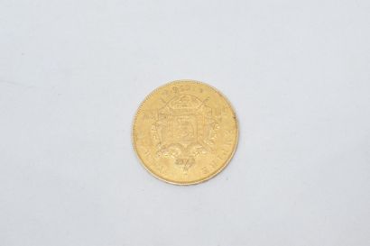 null Pièce en or de 50 Francs Napoléon III tête nue, (1856 A).

TTB. 

Poids : 16.12...