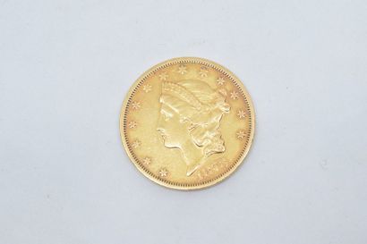 null Une pièce en or de 20 dollars "Liberty Head - Double Eagle". (1873S)

TB à TTB....