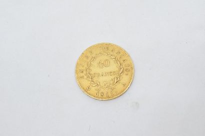 null Pièce en or de 40 francs Napoléon Empereur tête laurée. (1811 A). 

TB à TTB....