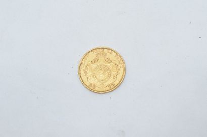 null Pièce en or de 20 Francs Léopold II, 1877.

TTB. 

Poids : 6.45 g. 