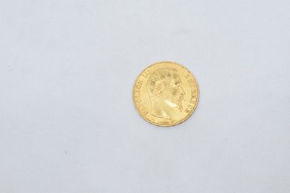 null Pièce en or de 20 Francs Napoléon III tête nue, 1854A.

TTB à SUP.

Poids :...
