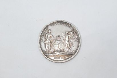  SAINT EMPIRE 
Médaille en argent commémorant les secondes noces de Joseph II avec...