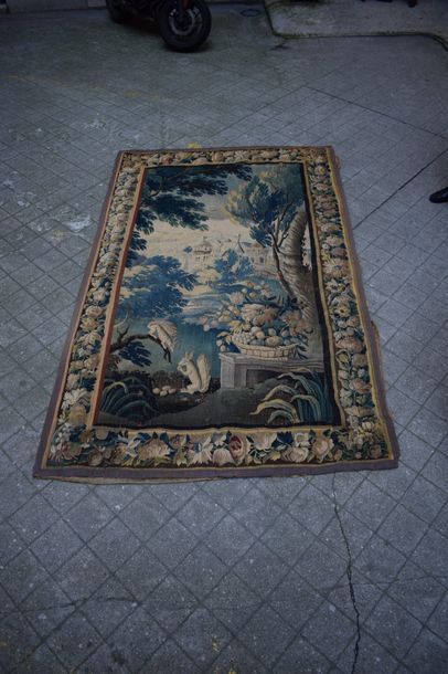 null Tapisserie d'Aubusson fin XVIIème-début XVIIIème siècle (France) 
En laine et...