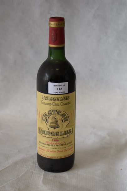 null 1	 bouteille 	CH. 	ANGELUS, 1° Grand Cru 	St-Emilion 	1986	 (LB) 	

