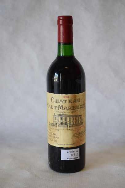6 	bouteilles 	CH. 	HAUT MARBUZET, Saint-Estèphe...