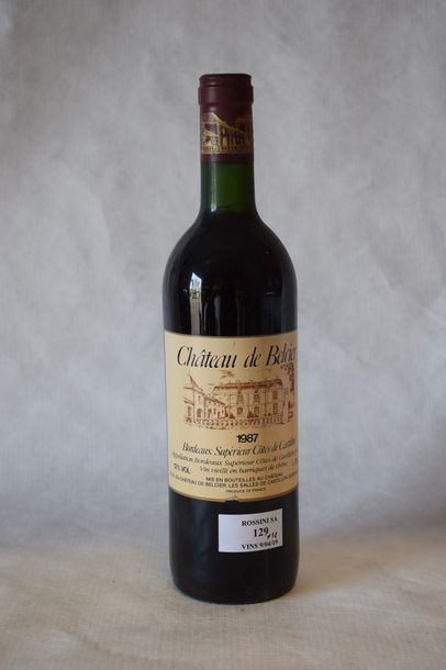 12 	bouteilles 	CH. 	DE BELCIER, 	Castillon...