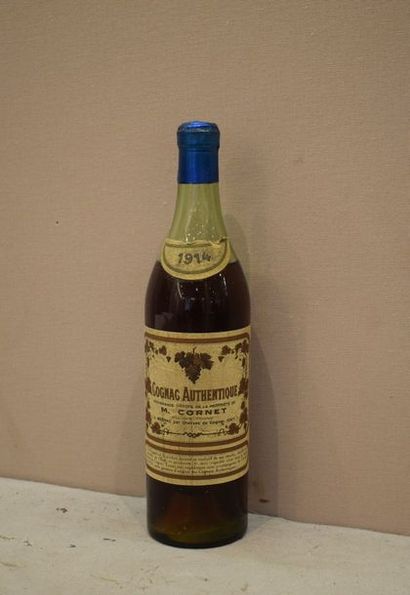  1	 bouteille 	COGNAC 	"Authentique", 	M. Cornet 	1914	 (ela, B) 	 
