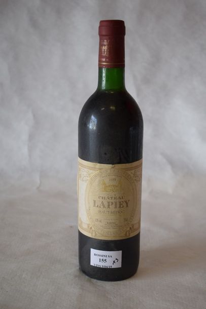 9 	bouteilles 	CH. 	LAPIEY, 	Haut-Médoc 	1989...