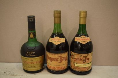  3 bouteilles 	COGNAC 				 (2 Cognac-Jay, 1 Courvoisier LB) 
 
	 
 
