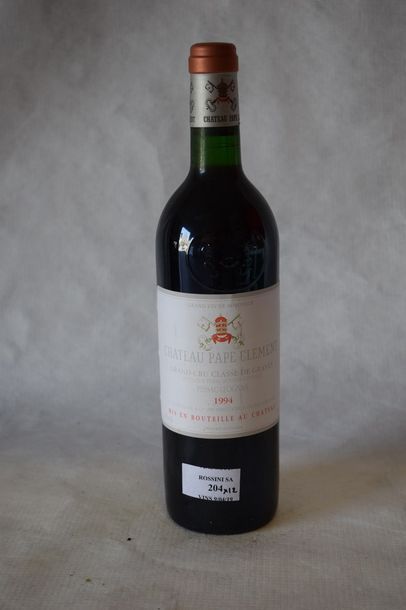 null 12 	bouteilles 	CH. 	PAPE-CLEMENT, 	Pessac-Léognan 	1994	 (es, etlt) 



