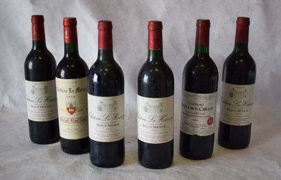 null 12 	bouteilles 	BORDEAUX 	(5 Haut-Médoc 94&92, 3 St-Emilion 2000, 2 Haut gros...