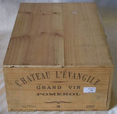 12 	bouteilles 	CH. 	L'ÉVANGILE, 	Pomerol...