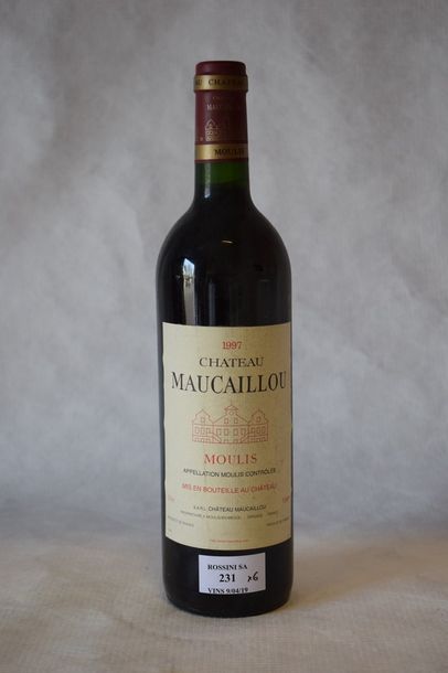 null 6 	bouteilles 	CH. 	MAUCAILLOU, 	Moulis 	1997	



