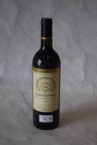 null 5 	bouteilles 	CH. 	CHAMBERT-MARBUZET, Saint-Estèphe 		1999



