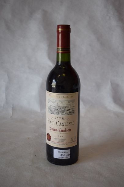 10 	bouteilles 	CH. 	HAUT CANTENAC, 	St-Emilion...