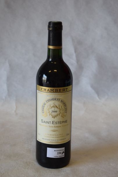 12 	bouteilles 	CH. 	CHAMBERT-MARBUZET, Saint-Estèphe...