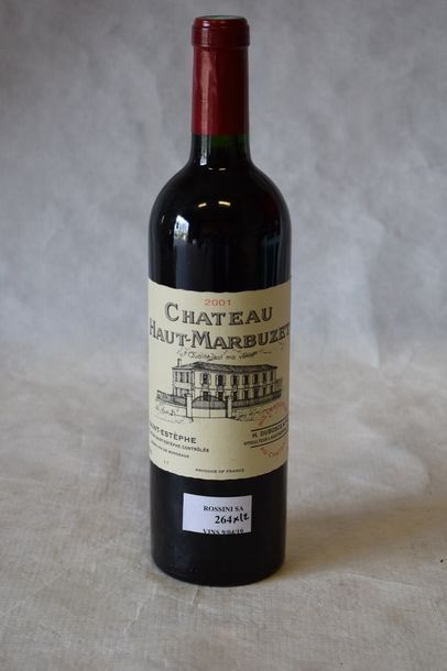 null 12 	bouteilles 	CH. 	HAUT MARBUZET, Saint-Estèphe 		2001



