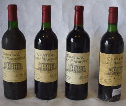 9 	bouteilles 	CH. 	HAUT MARBUZET, Saint-Estèphe...