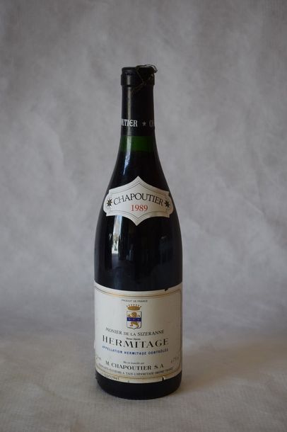  11 	bouteilles 	HERMITAGE 	"de la Sizeranne", 	Chapoutier 	1989	 
 
