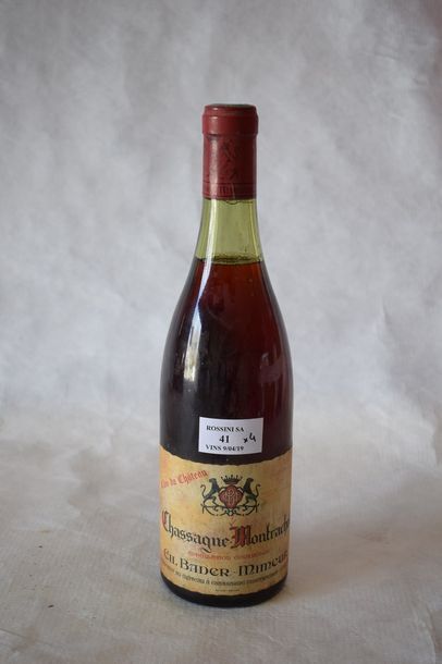  4 	bouteilles 	CHASSAGNE-MONTRACHET 		Bader-Mineur 	[1973 LB, 1978 TLB, 1972 LB,eta,...