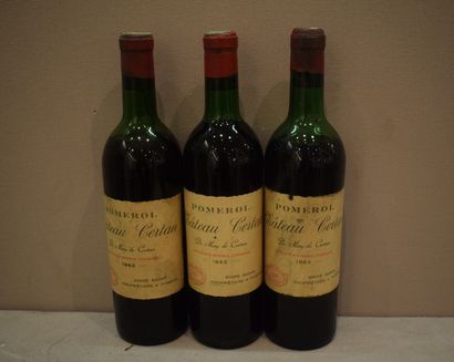 3 	bouteilles 	CH. 	CERTAN DE MAY, 	Pomerol...