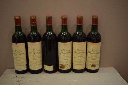 null 6 	bouteilles 	CH. 	LA TOUR FIGEAC, Grand Cru 	St-Emilion 	1964	 (tachées, MB,...