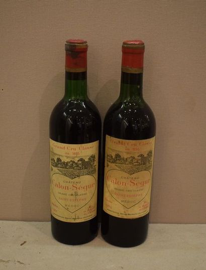 null 2 	bouteilles 	CH. 	CALON-SÉGUR, 3° cru Saint-Estèphe 		1964 MB & 1967 LB e...