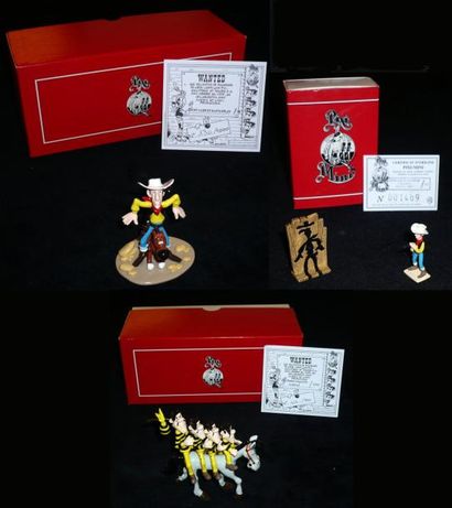 MORRIS LUCKY LUKE lot de 3 figurines: PIXI 5450 Lucky Luke et Rantanplan Tirage limité...