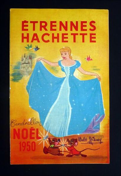 null Catalogue Hachette pour noël 1950 avec une belle illustration de Cendrillon...