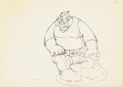 null BRAVE PETIT TAILLEUR Studio Walt Disney 1938. Dessin d'animation du géant. 25,5...