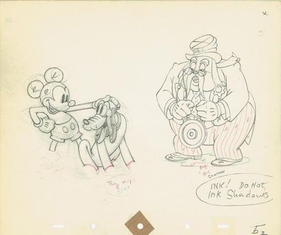 null SOCIETY DOG SHOW Studio Disney, 1939. Dessin d'animation de Mickey, Pluto et...