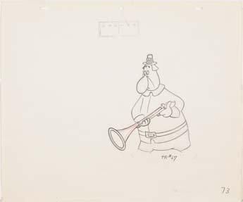 null JERKY TURKEY Tex Avery - Studios MGM 1945. Dessin d'animation original. 27 x...