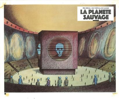 null LA PLANETE SAUVAGE Laloux & Topor 1973. Ensemble de 8 photos d'exploitation...