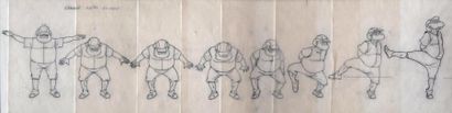 null LES MAITRES DU TEMPS René Laloux et Moebius Huit calques d'animation de Sinbad....