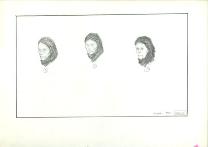 null ULYSSE 31 - DIC, 1978. Ensemble de 3 dessins dont deux études des Parques et...