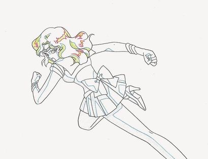 null SAILOR MOON - Toei. Ensemble de trois dessins d'animation avec la time sheet....