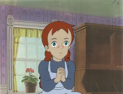 null ANNE LA MAISON AUX PIGNONS VERTS Nippon animation, 1979. Cellulo d'Anne sur...