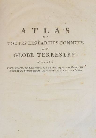 null RAYNAL Guillaume-Thomas Abbé 

Atlas de toutes les parties connues du globe...