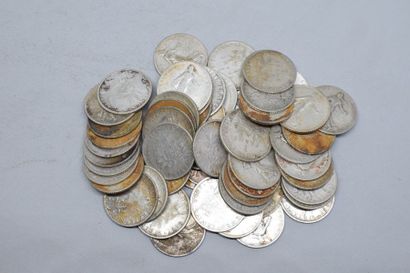 Ensemble de pièces de 1 Franc en argent de...