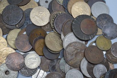 Ensemble de pièces de monnaie diverses XIXème...